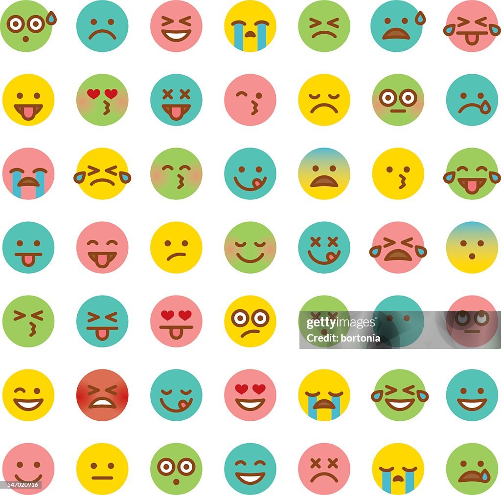 Simple Emoi Cute Set Of Simple Emojis High-Res Vector Graphic - Getty Images