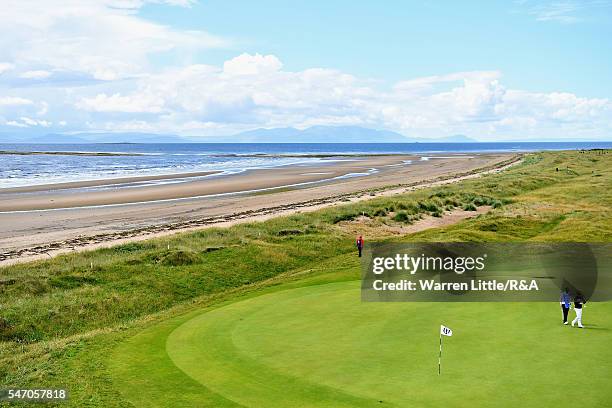 Danny Willett of England walks on the 5th green during previews to the 145th Open Championship at Royal Troon on July 13, 2016 in Troon, Scotland.