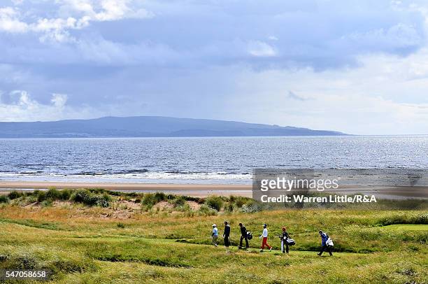 General View of the 5th hole during previews to the 145th Open Championship at Royal Troon on July 13, 2016 in Troon, Scotland.