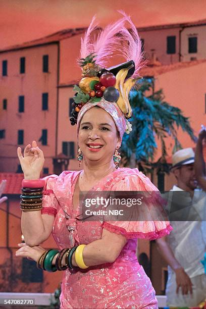 Episode 106 -- Pictured: Maya Rudolph as Carmen Miranda during the "Carmen Miranda" sketch on July 12, 2016 --