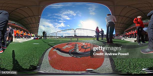 General view of Highbury Stadium before the Pre-Season Friendly match bewteen Fleetwood Town and Liverpool at Highbury Stadium on July 13, 2016 in...