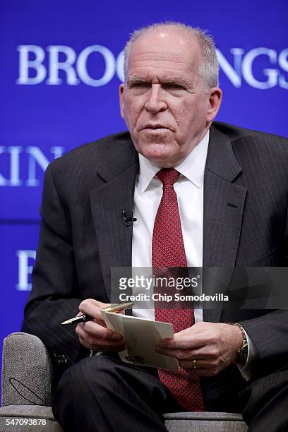 Central Intelligence Agency Director John Brennan discusses his agency's strategy in the face of emerging challenges during an event at the Brookings...
