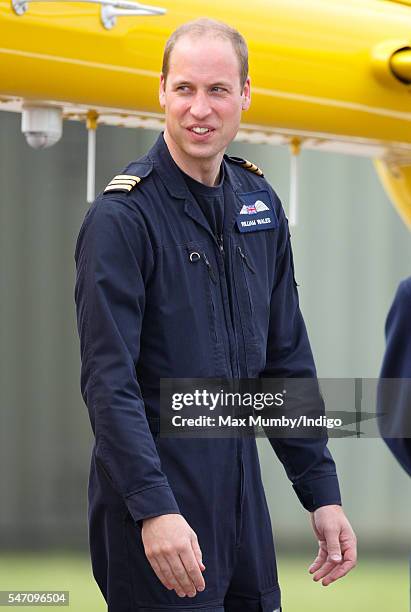 Prince William, Duke of Cambridge attends the opening, by Queen Elizabeth II, of the East Anglian Air Ambulance base at Cambridge Airport on July 13,...