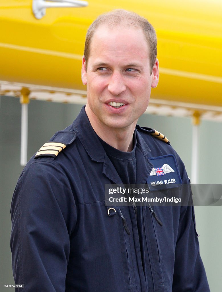 The Queen & Duke Of Edinburgh Open New Base Of East Anglian Air Ambulance At Cambridge Airport