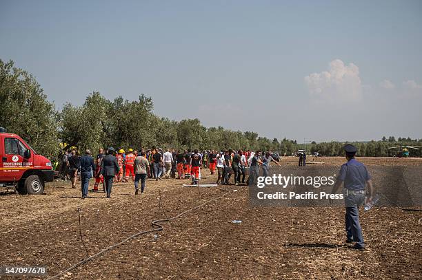 The location of the tragedy where crumpled trains in a crash in the Murgia countryside between Andria and Corato. A tragedy where twenty people were...