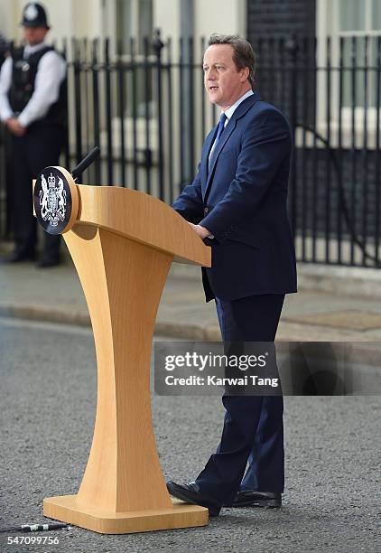 David Cameron leaves 10 Downing Street on July 13, 2016 in London, England. David Cameron leaves Downing Street today having been Prime Minister of...