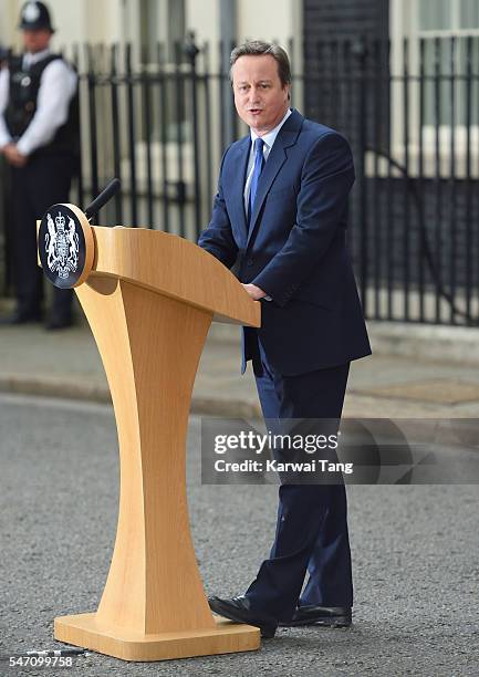 David Cameron leaves 10 Downing Street on July 13, 2016 in London, England. David Cameron leaves Downing Street today having been Prime Minister of...