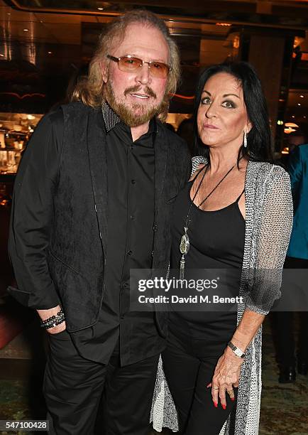 Barry Gibb and wife Linda Gibb attend the Sony Music UK Summer Party at Sexy Fish on July 13, 2016 in London, England.