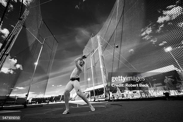 Olympic Trials: Infrared view of miscellaneous athlete during Men's Hammer Throw at Hayward Field. Eugene, OR 7/7/2016 CREDIT: Robert Beck