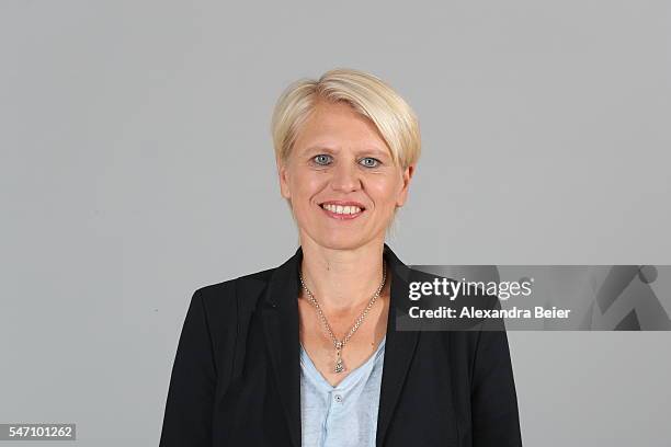 Team manager Doris Fitschen of the German women's national football team poses during the team presentation on June 21, 2016 in Grassau, Germany.