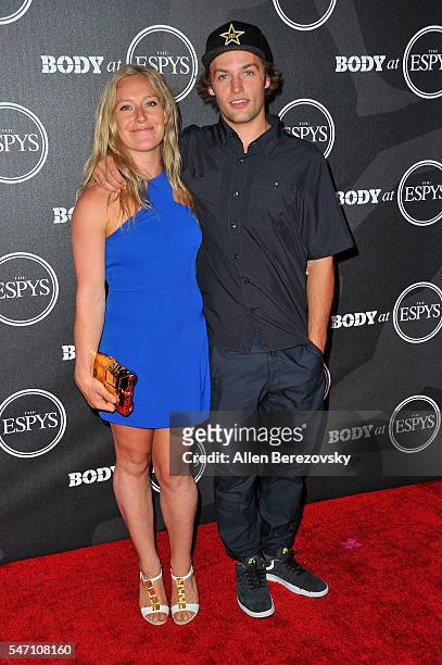 Professional snowboarders Jamie Anderson and Tyler Nicholson attend BODY At The ESPYs Pre-Party at Avalon Hollywood on July 12, 2016 in Los Angeles,...