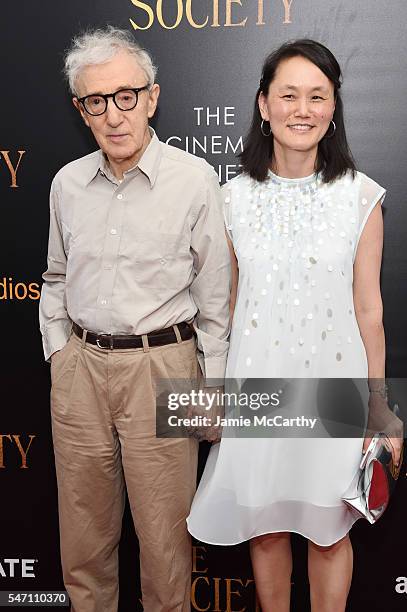 Woody Allen and Soon-Yi Previn attend the premiere of "Cafe Society" hosted by Amazon & Lionsgate with The Cinema Society at Paris Theatre on July...