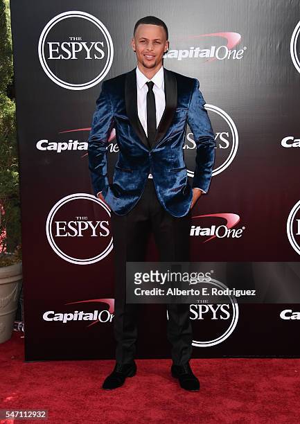 Player Stephen Curry attends the 2016 ESPYS at Microsoft Theater on July 13, 2016 in Los Angeles, California.