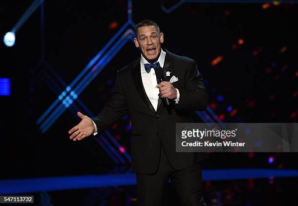 Host John Cena speaks onstage during the 2016 ESPYS at Microsoft Theater on July 13, 2016 in Los Angeles, California.