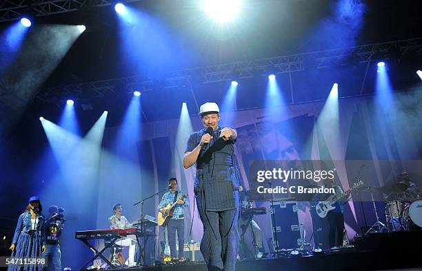 Will Young performs on stage during Day 2 of Kew The Music at Kew Gardens on July 13, 2016 in London, England.