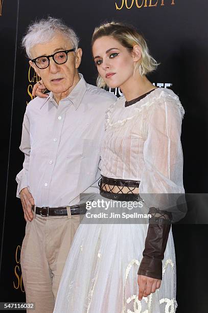 Director Woody Allen and actress Kristen Stewart attend the New York premiere of "Cafe Society" hosted by Amazon & Lionsgate with The Cinema Society...