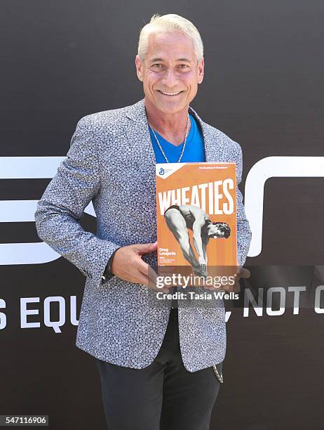 Diver Greg Louganis attends Greg Louganis' Pre- ESPY Awards Wheaties Breakfast for Champions at The Starving Artists Project on July 13, 2016 in Los...