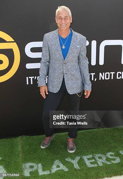 Diver Greg Louganis attends Greg Louganis' Pre- ESPY Awards Wheaties Breakfast for Champions at The Starving Artists Project on July 13, 2016 in Los...