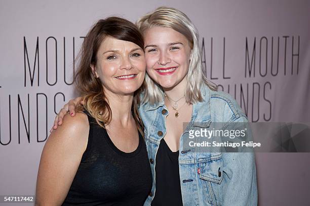 Kathryn Erbe and Maeve Elsbeth Erbe Kinney attend "Small Mouth Sounds" opening night at The Pershing Square Signature Center on July 13, 2016 in New...