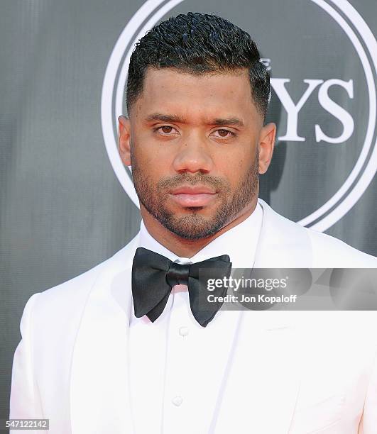 Russell Wilson arrives at The 2016 ESPYS at Microsoft Theater on July 13, 2016 in Los Angeles, California.