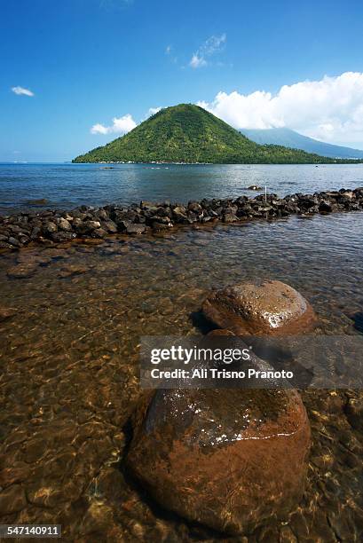 maitara island in north maluku in the morning - tidore island stock pictures, royalty-free photos & images