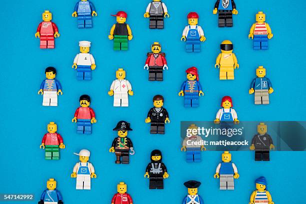 lego figures background - lego stock pictures, royalty-free photos & images