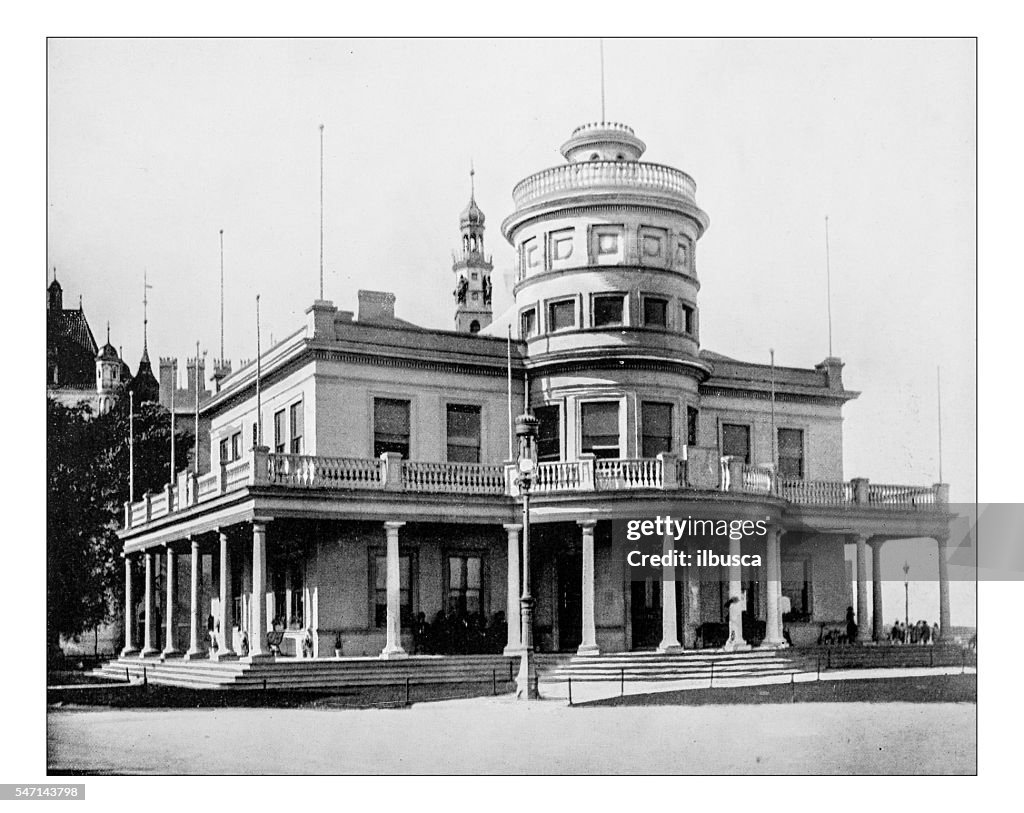 Fotografía antigua de un edificio canadiense (Exposición Colombina Mundial, Chicago-EE.UU., 1893)