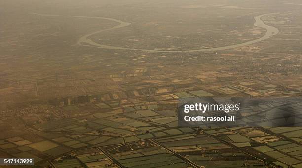 a snapshot of the air of baghdad - baghdad aerial stock pictures, royalty-free photos & images