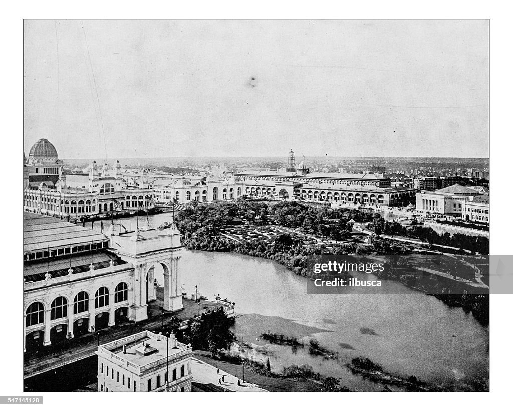Antique photograph of the World's Columbian Exposition (Chicago,USA-1893)
