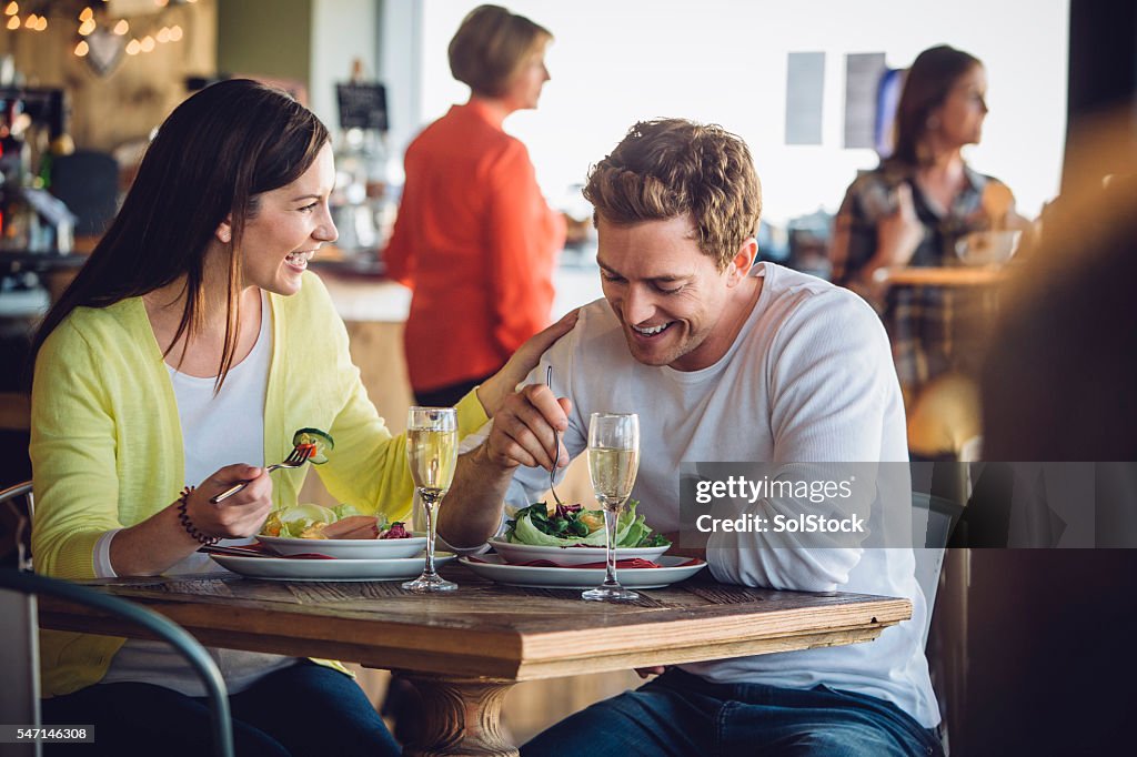 Couple on a luch date
