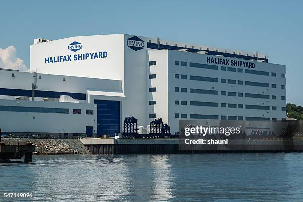 irving halifax shipyard - shipyard stock pictures, royalty-free photos & images