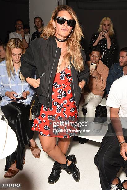 Rochambeau front row during New York Fashion Week: Men's S/S 2017 at Skylight Clarkson Sq on July 13, 2016 in New York City.