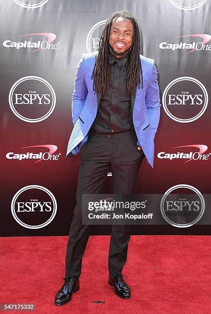 Football player Richard Sherman arrives at The 2016 ESPYS at Microsoft Theater on July 13, 2016 in Los Angeles, California.