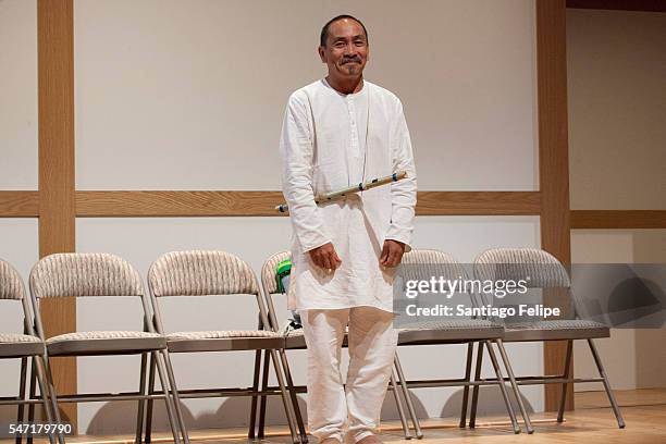 Jojo Gonzalez onstage for curtain call during "Small Mouth Sounds" Opening Night at The Pershing Square Signature Center on July 13, 2016 in New York...