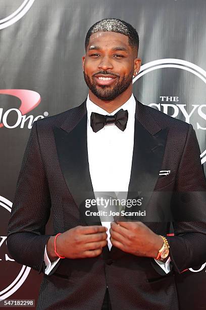 Tristan Thompson arrives at The 2016 ESPYS at Microsoft Theater on July 13, 2016 in Los Angeles, California.