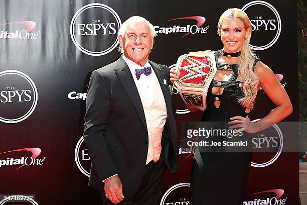 Ric Flair arrives at The 2016 ESPYS at Microsoft Theater on July 13, 2016 in Los Angeles, California.