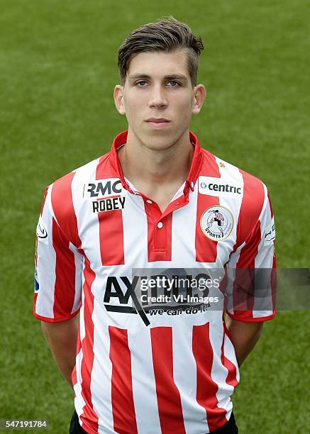 Stijn Spierings of Sparta during the team presentation of Sparta Rotterdam on July 12, 2016 at the Sparta stadium the Castle in Rotterdam, The...