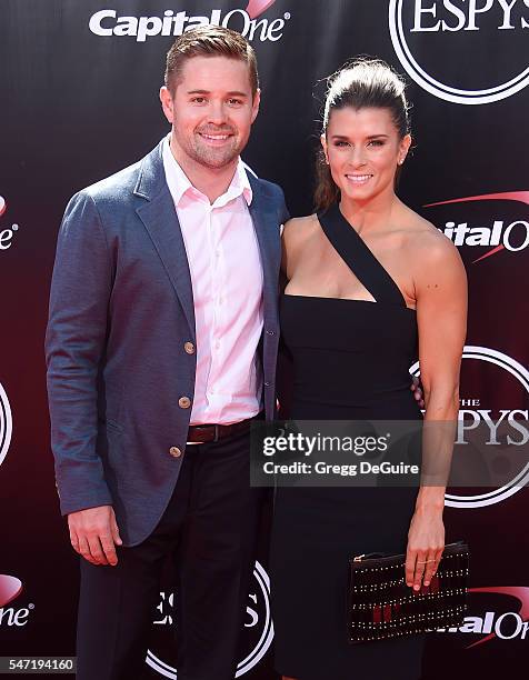 Danica Patrick and Ricky Stenhouse Jr. Arrive at The 2016 ESPYS at Microsoft Theater on July 13, 2016 in Los Angeles, California.