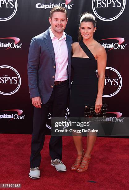 Danica Patrick and Ricky Stenhouse Jr. Arrive at The 2016 ESPYS at Microsoft Theater on July 13, 2016 in Los Angeles, California.