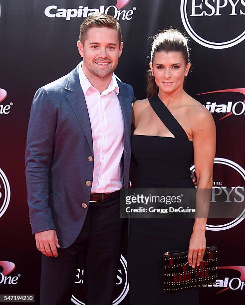 Danica Patrick and Ricky Stenhouse Jr. Arrive at The 2016 ESPYS at Microsoft Theater on July 13, 2016 in Los Angeles, California.