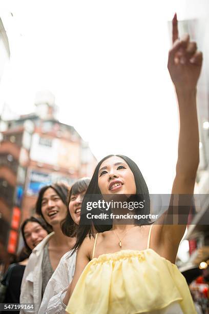 japanese friends happiness all together in tokyo - japanese culture on show at hyper japan stock pictures, royalty-free photos & images