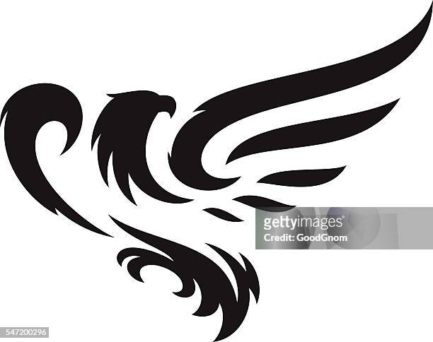 eagle mascot - animal wing stock illustrations