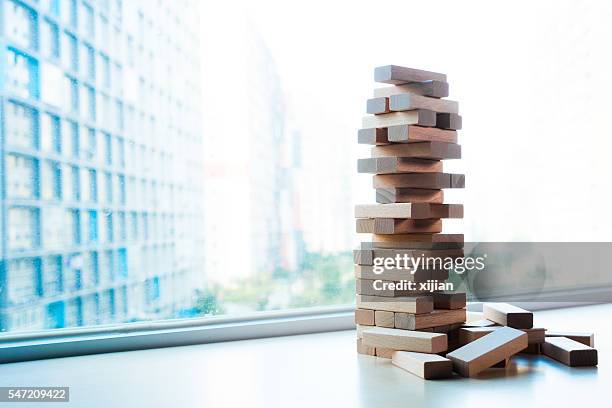 jenga - tower stock pictures, royalty-free photos & images