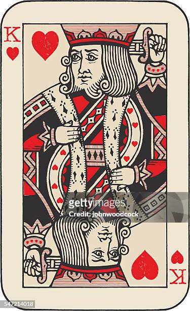 king of hearts illustration - king playing card stock illustrations