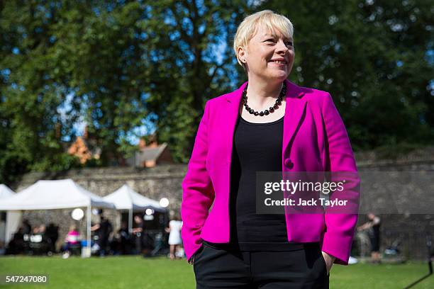 Labour leadership contender Angela Eagle pictured on College Green in Westminster on July 14, 2016 in London, England. Ms Eagle is challenging Labour...