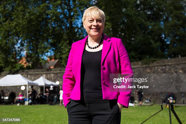 Labour leadership contender Angela Eagle pictured on College Green in Westminster on July 14, 2016 in London, England. Ms Eagle is challenging Labour...