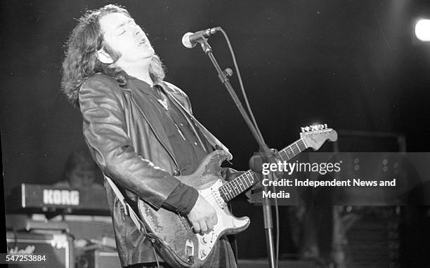 Rory Gallagher performing at College Green, Dublin, , 892-274 . .