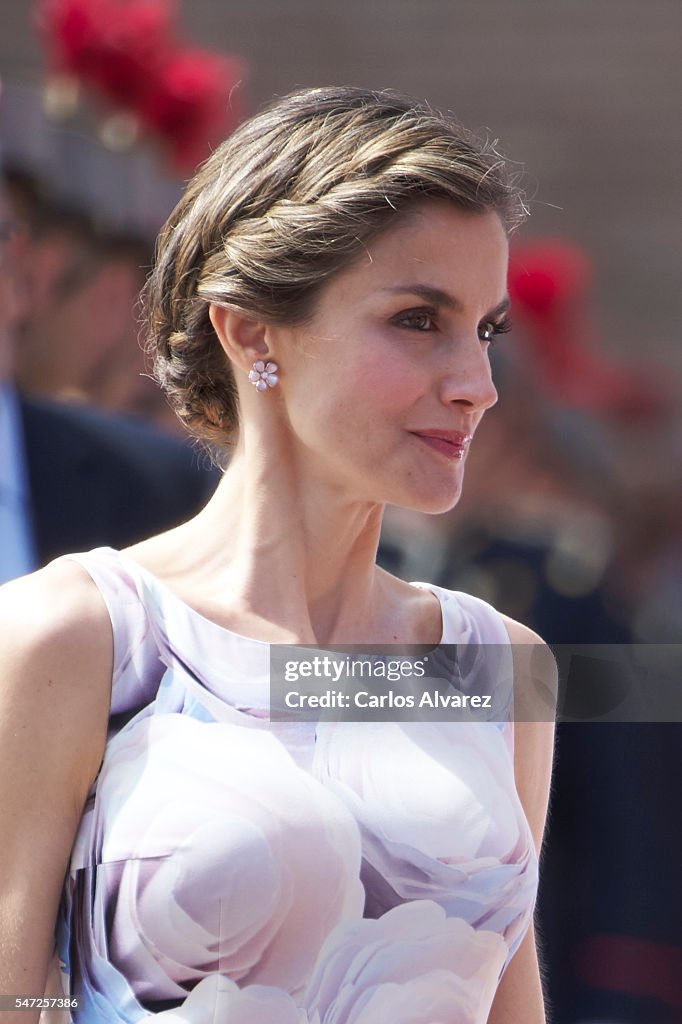 Spanish Royals Attend a Military Event in Zaragoza