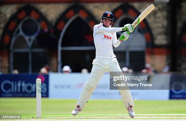 Dan Lawrence of Essex bats during Day Two of the Specsavers County Championship Division Two match between Gloucestershire and Essex at The College...