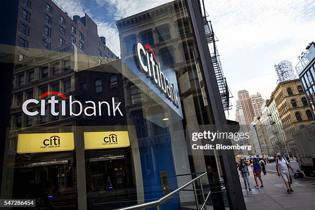 Citigroup Inc. Bank automated teller machines stand inside a branch in New York, U.S., on Tuesday, July 12, 2016. Citigroup Inc. Is scheduled to...